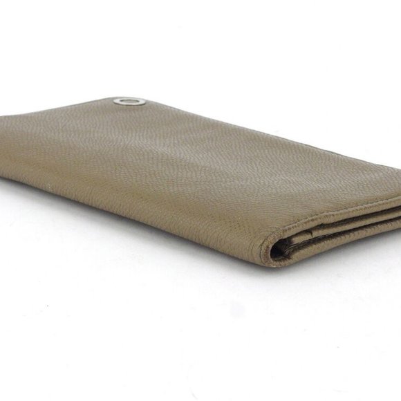 BVLGARI wallet Bulgari Bulgari Man gray gray beige leather Auth used T17951 - Picture 3 of 8